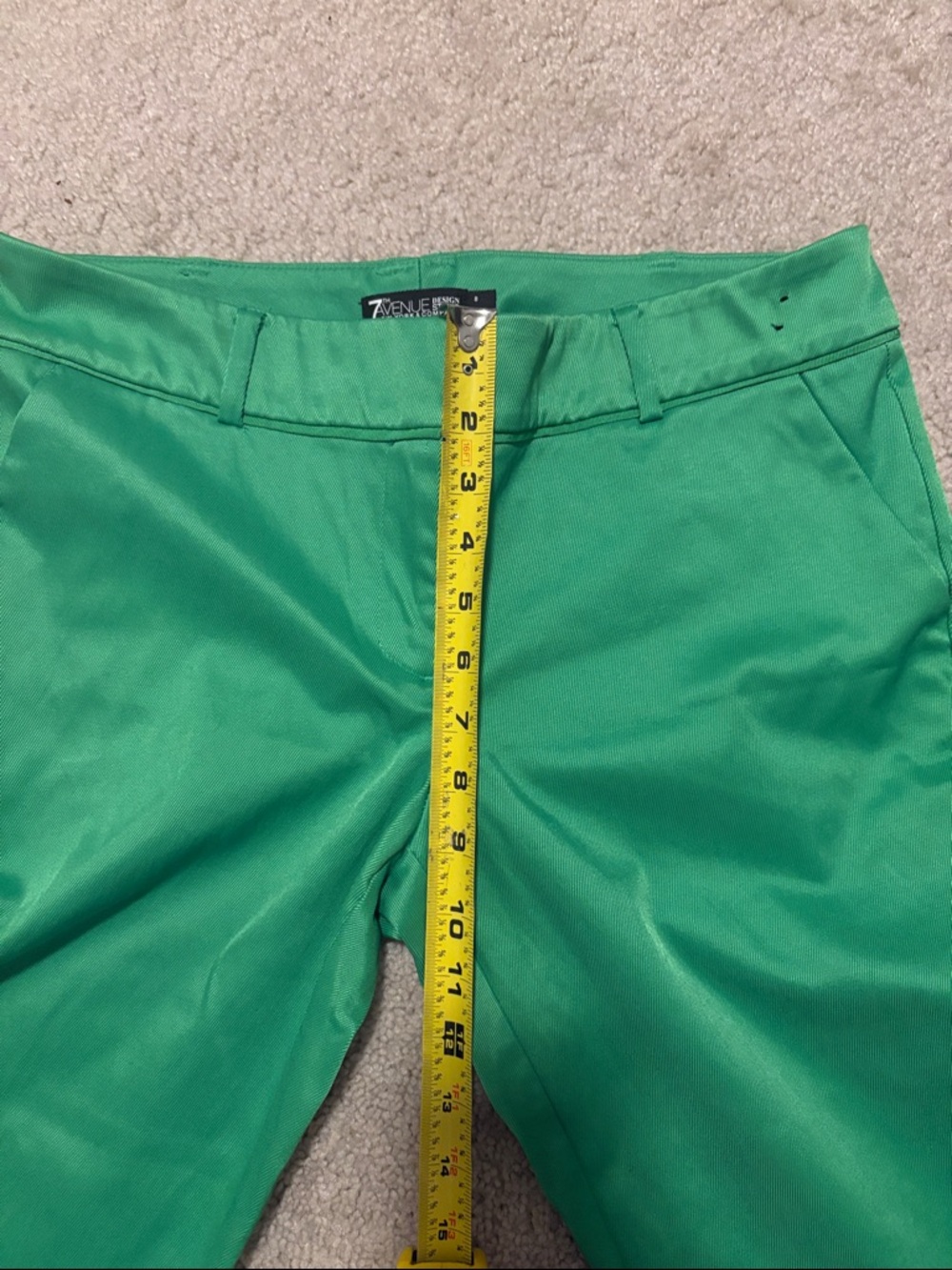 New York & Company Bright Green Cropped Pants - Picture 7 of 8